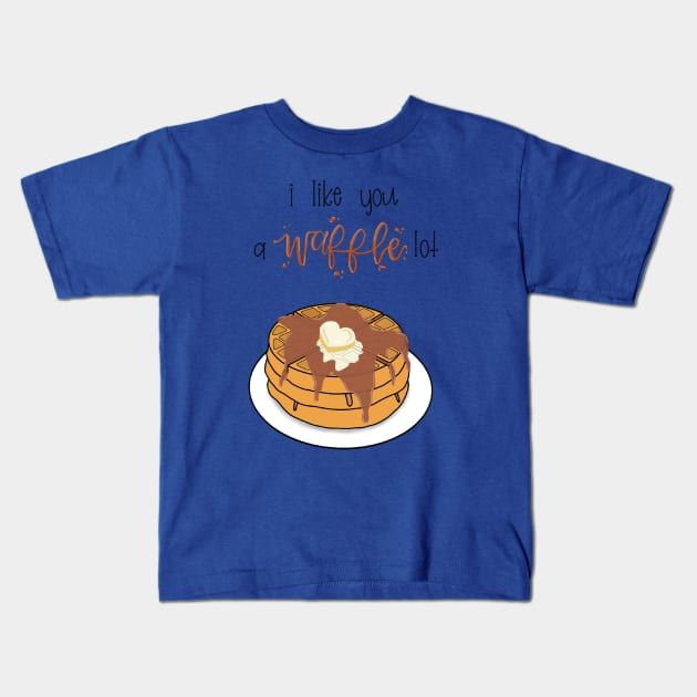 Waffle Love Kids T-Shirt by LC Disnerd Designs